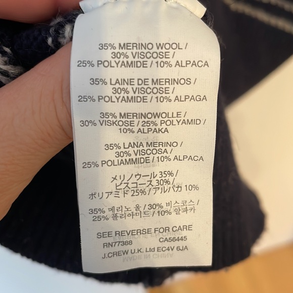 J. Crew Men’s Navy Crewneck Sweater - Picture 4 of 5